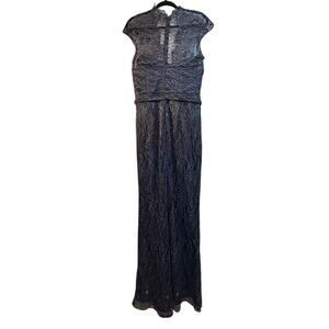 Theia Shimmering Navy Formal Gown - Size 10